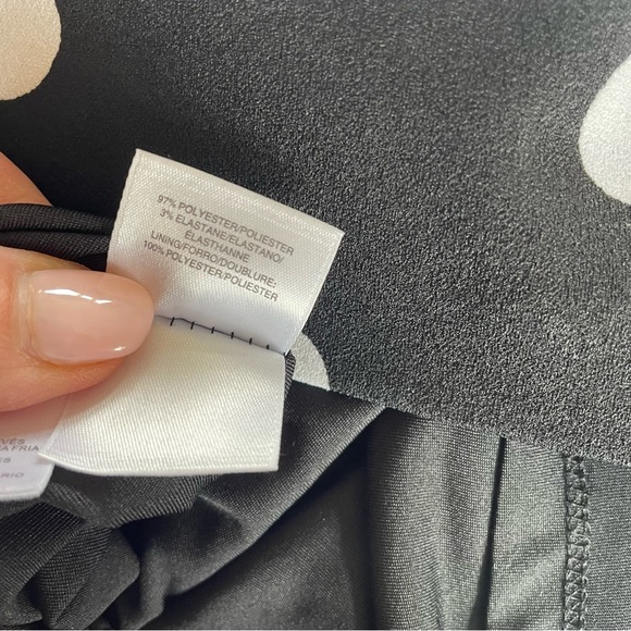 Anne Klein black & white polka dot sleeveless sheath Dress size 10 - Picture 6 of 10